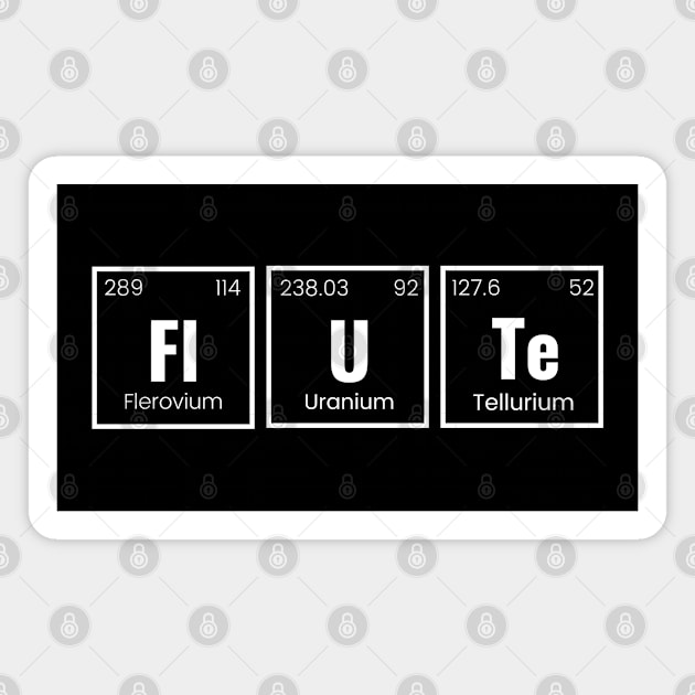 Flute, Periodic Elements Spelling Magnet by MakerMind8.2